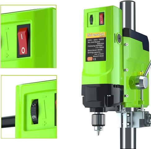 Bench Drill Stand 710W Mini Electric Bench Drilling Machine Drill Chuck 1-13mm, 6-Speed Mini Drill Press Machine with Cast Iron Base, 0-2800RPM, for DIY, Woodworking, Metal, Jewelry Making in Saudi Arabia