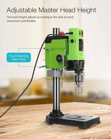 Bench Drill Stand 710W Mini Electric Bench Drilling Machine Drill Chuck 1-13mm, 6-Speed Mini Drill Press Machine with Cast Iron Base, 0-2800RPM, for DIY, Woodworking, Metal, Jewelry Making in Saudi Arabia