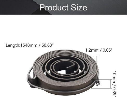 MroMax 3 قطع مثقاب ضغط زنبركي، 0.03 بوصة × 0.31 بوصة × 39.37 بوصة مجموعة زنبركية لتغذية الريشة، 0.8 × 8 × 1000 مم، ضغط مثقاب زنبركي فولاذي زنبركي، لمسة نهائية من السواد الكيميائي in Kuwait