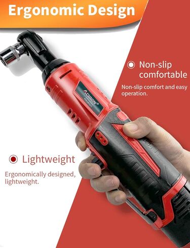 AOBEN Cordless Electric Ratchet Wrench Set, 3/8" 12V Power Ratchet Tool Kit With 2 Packs 2000mAh Lithium-Ion Battery And Charger in Saudi Arabia