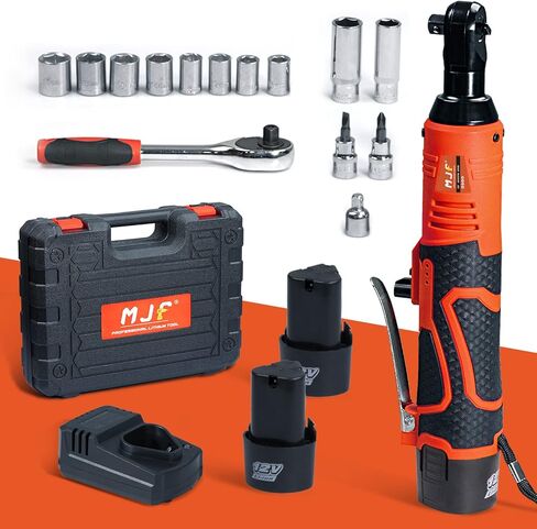 مجموعة مفاتيح ربط السقاطة الكهربائية اللاسلكية MJF، محرك سقاطة كهربائي 400 دورة في الدقيقة 12 فولت مع 13 مقبسًا، بطاريتان ليثيوم أيون بقدرة 2000 مللي أمبير في الساعة وشحن سريع لمدة 60 دقيقة، مشغل سرعة متغيرة in Kuwait
