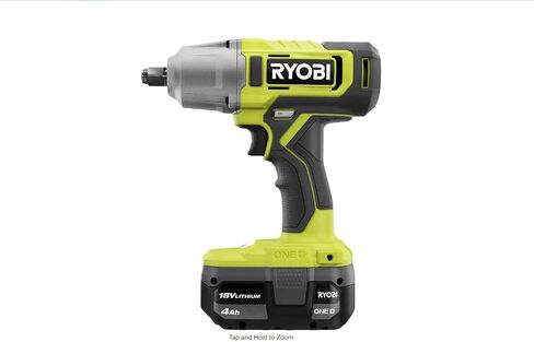 RYOBI ONE+ 18V Cordless 1/2 in. Impact Wrench Kit with 4.0 Ah Battery and Charger, (PCL265K1) in Saudi Arabia