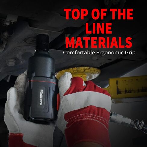 مفتاح ربط تأثير الهواء MANUSAGE 1/2 بوصة مع مطارق مزدوجة، أدوات هوائية شديدة التحمل، خرج عزم دوران قوي 1200 قدم رطل، 7000 دورة في الدقيقة، للأمام/الخلف، التحكم في السرعة، RP9510، أسود، أحمر in Kuwait