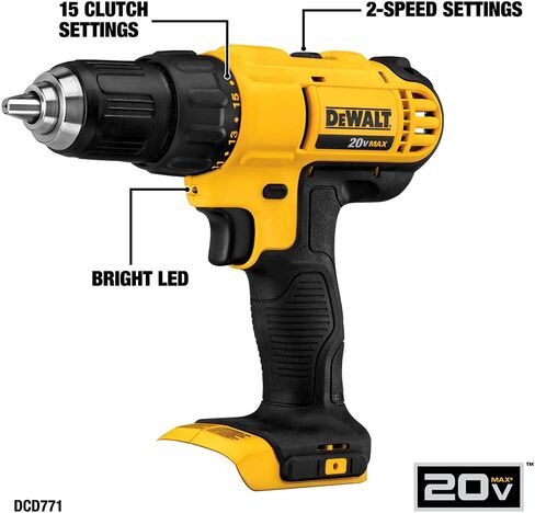 مجموعة أدوات الطاقة DEWALT 20V MAX، مجموعة أدوات كهربائية لاسلكية مكونة من 6 أدوات مع بطارية وشاحن (DCK661D1M1) in Kuwait