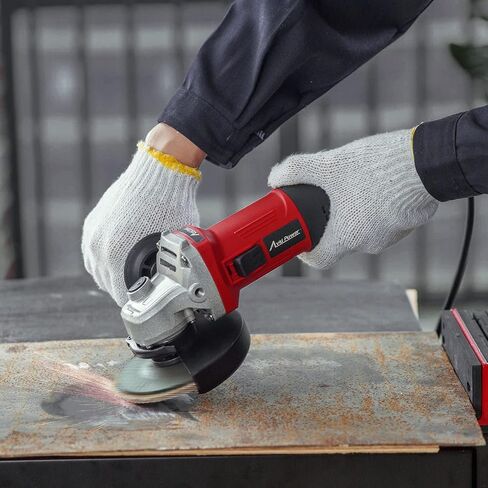 AVID POWER Angle Grinder, 7.5-Amp 4-1/2 inch Electric Grinder Power Tools with Grinding and Cutting Wheels, Flap Disc and Auxiliary Handle for Cutting, Grinding, Polishing and Rust Removal - Red in Saudi Arabia