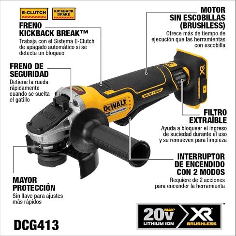 DEWALT DCG412B 20V MAX* Lithium Ion 4-1/2" grinder (Tool Only) in Saudi Arabia
