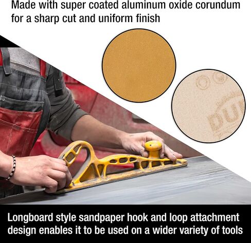 Dura-Gold Premium - 1500 Grit Green Film - Hook & Loop Backing Longboard Continuous Sandpaper Roll, 2-3/4" Wide, 12 Yards Long - For Automotive Detailing, Fine Color Sanding, Long Board Sander Blocks in Saudi Arabia