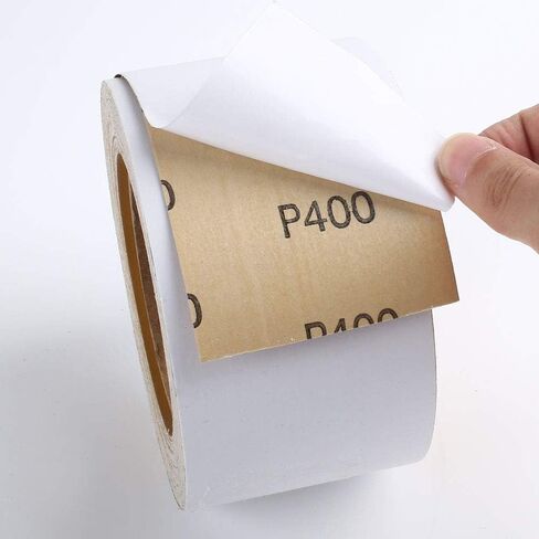 بكرة ورق صنفرة PSA 600 حبيبة من LotFancy، ذاتية اللصق، ورق رمل طويل لزج خلفي، بعرض 2-3/4 بوصة بعرض 21.9 ياردة، بكرة صنفرة كاشطة من أكسيد الألومنيوم الفاخر، للسيارات والأعمال الخشبية in Kuwait
