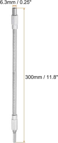 uxcell 1/4" Hex Shank Flexible Extension Bit Shaft 200mm Soft Screwdriver Bits in Saudi Arabia