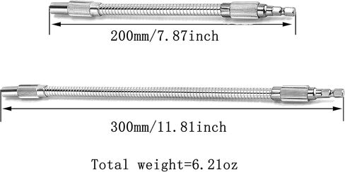 2PCS MOCOST مرنة تمديد مثقاب الحفر، 7.9 "و 11.8" فليكس رمح تأثير سائق اتصال لمثقاب الطاقة، اليد سقاطة مفك بت. تغيير سريع المغناطيسي 1/4 عرافة عرقوب in Kuwait