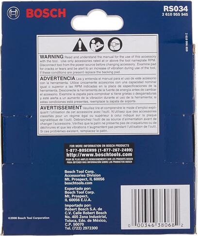 BOSCH RS034 5 In. Soft Hook-And-Loop Sanding Pad in Saudi Arabia