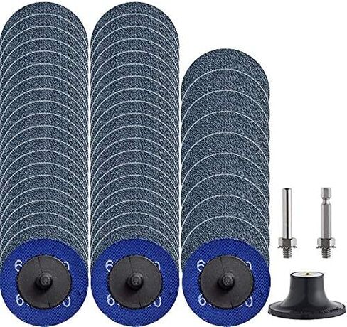 Miroku 50Pcs P36 2-inch Quick Change Discs Set, Zirconia Sanding Discs with 1/4" Holder, for Die Grinder Surface Prep Strip Grind Polish Finish Burr Rust Paint Removal in Saudi Arabia