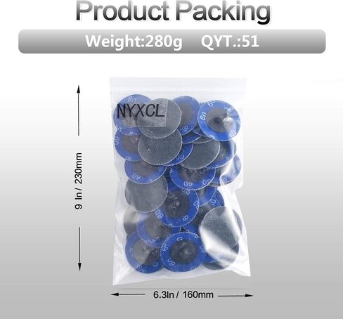 Miroku 50Pcs P36 2-inch Quick Change Discs Set, Zirconia Sanding Discs with 1/4" Holder, for Die Grinder Surface Prep Strip Grind Polish Finish Burr Rust Paint Removal in Saudi Arabia