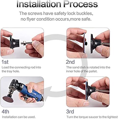 BAINUO 3 Pack Type-R Disc Pad Holder Universal Quick Replacement 3 Inches Disc Pad Holder with 1/4'' Round Shank for Polishing Rotating Tools in Saudi Arabia