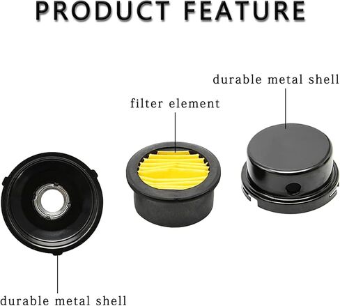 LeuMuas 2pcs Air Compressor Filter Silencer 1/2" Metal Compressor Air Intake Filter Noise Muffler Accessories for Generator, Blowers, Exhaust Ports, 20MM in Kuwait