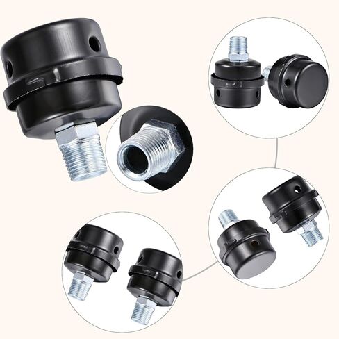 LeuMuas 2pcs Air Compressor Filter Silencer 1/2" Metal Compressor Air Intake Filter Noise Muffler Accessories for Generator, Blowers, Exhaust Ports, 20MM in Kuwait