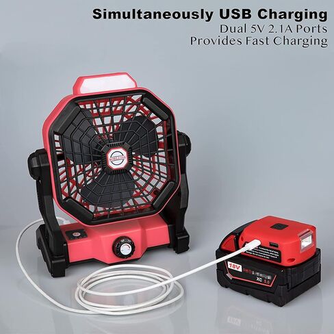 محول بطارية ميلواكي 18 فولت مع شاحن USB C ومنفذ تيار مستمر وإضاءة العمل - شاحن مصدر الطاقة لبطارية ليثيوم ميلواكي 18 فولت (الأداة فقط) in Kuwait