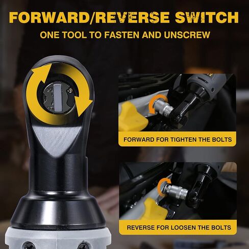 RIDA 12V Cordless Ratchet Wrench Set, Electric Ratchet Wrench Tool Kit 3/8 inch 40Ft-lbs 400 RPM w/2 * 2.0Ah Li-Ion Battery and 60-Min Fast Charger, Variable Speed Trigger 8 Sockets LED Light in Saudi Arabia