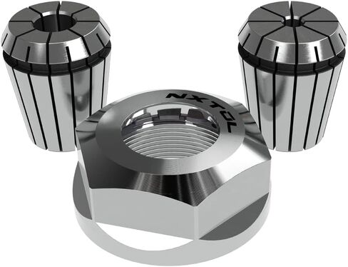 NXT-10218 Router Bit Spindle Adapter for Powermatic 27 and 27 Super | Includes 1/4" and 1/2" ER20 collets| No Slip | Made in U.S.A in Kuwait