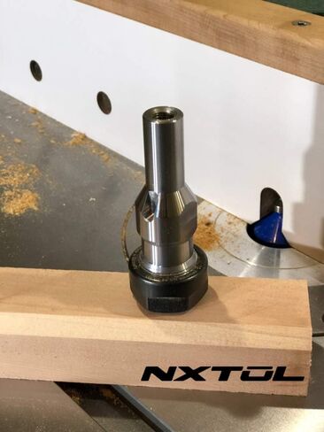 NXT-10218 Router Bit Spindle Adapter for Powermatic 27 and 27 Super | Includes 1/4" and 1/2" ER20 collets| No Slip | Made in U.S.A in Kuwait