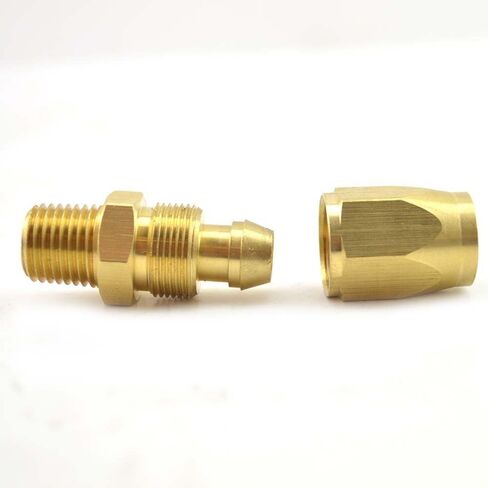 Interstate Pneumatics AMT-HRPZ26-01 3/8 بوصة إصلاح نهاية خرطوم قابل لإعادة الاستخدام مع ذكر 1/4 بوصة NPT لخرطوم البولي يوريثين 3/8 بوصة (سلسلة HU16)، أحمر، صغير in Kuwait