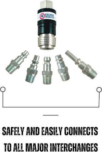Coilhose Pneumatics 150USE 5-in-1 Automatic Safety Exhaust Coupler, 1/4" Body Size, 1/4" Female NPT in Saudi Arabia