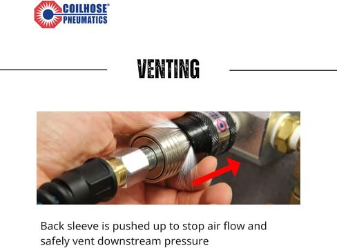 Coilhose Pneumatics 150USE 5-in-1 Automatic Safety Exhaust Coupler, 1/4" Body Size, 1/4" Female NPT in Saudi Arabia