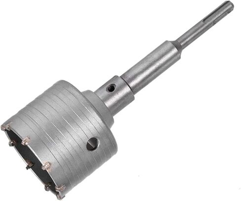 uxcell Wall Hole Drill Bit 35mm Concrete Cement Stone Hole Saw Cutter 150mm Drilling Depth Round Shank with Connecting Rod Drill for SDS X4 Impact Drill in Kuwait