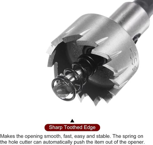 HARFINGTON 5pcs Hole Saw Kits 16mm 18mm 20mm 25mm 32mm High Speed Steel (HSS) Drill Bits Set Cutters for Stainless Steel Aluminum Alloy Plastic in Saudi Arabia