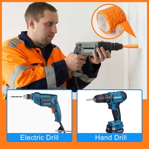 مجموعة لقم مثقاب الماس الجاف، 8 قطع منشار ثقب للجرانيت والسيراميك/البلاط والرخام والبناء والحجر والزجاج والبلاستيك الصلب (ليس للخشب)، ساق مستديرة 3/16 بوصة 1/4 بوصة 5/16 بوصة 3/8 بوصة 1/2 بوصة (8 قطع قطع ماسية) in Kuwait