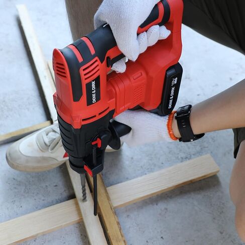 DEKE&DIRK Cordless Brushless Rotary Hammer Drill 18V SDS Plus Hammer Drill with 2PCS Rechargeable 2Ah Lithium-Ion Battery, 18mm Power Hammer Drills for Concrete Rock Wood in Kuwait