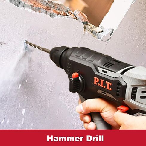 P.I.T. 20V Brush Cordless 1/2 in. SDS-PLUS Type Rotary Hammer Drill with 3000mAh Battery in Kuwait