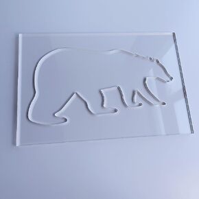Grizzly Bear Router Template, Clear Acrylic Template, Woodworking Router Template in Saudi Arabia