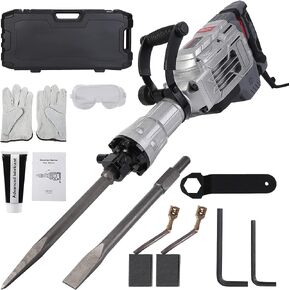 14-Amp 30-Pound SDS-Hex Jack Hammer,1-1/8" 2000W Corded Electric Heavy Duty Demo Demolition Chipping Hammer Concrete/Pavement Breaker with Carrying Case Flat Chisel Bull Point Chisel in Kuwait