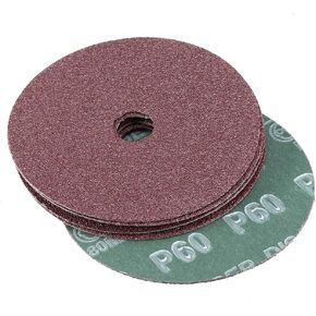 uxcell 4-Inch x 5/8-Inch Aluminum Oxide Resin Fiber Discs, Center Hole 80 Grit Sanding Grinding Discs, 10 Pack in Saudi Arabia