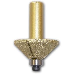 Toolocity RBQL034616 E16 Bevel Brazed Router Bit 1/2-Inch Shank with Bearing in Kuwait