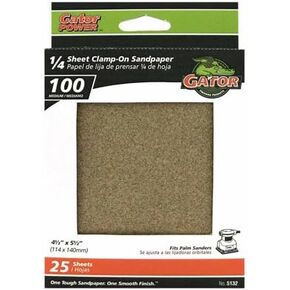 Sanding Sheets, Aluminum Oxide, 100-Grit, 4.5 x 5.5-In., 25-Pk. in Saudi Arabia