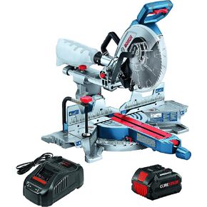بوش GCM18V-10SDN14 بروفاكتور™ 18 فولت 10 بوصة. طقم منشار ميتري منزلق مزدوج المشطوف مع (1) بطارية عالية الطاقة CORE18V® 8 Ah in Kuwait