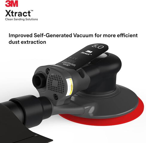 3M Pneumatic Random Orbital Sander, 88937, 5 in, Non-Vacuum, 3/16 in Orbit, Lightweight and Comfortable, 12000 RPM, .28 HP (209W) Motor, Variable Speed in Saudi Arabia