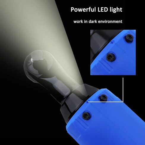 مجموعة أدوات مفتاح ربط السقاطة الكهربائية اللاسلكية 12 فولت، رأس مربع 3/8 بوصة، مع ضوء عمل LED، × 7 مكونات أكمام قابلة للاستبدال، لصيانة خطوط الأنابيب، وبناء المسرح (بطاريتان) in Kuwait