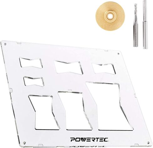 POWERTEC 71356 قالب الفراشة للأعمال الخشبية | مواد البطانة (قالب ربطة عنق زخرفية 7 في 1) in Saudi Arabia