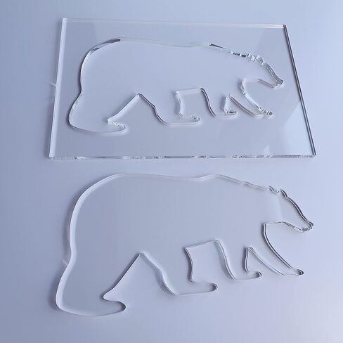 Grizzly Bear Router Template, Clear Acrylic Template, Woodworking Router Template in Saudi Arabia