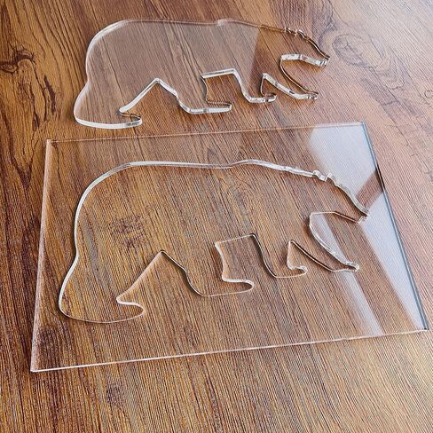 Grizzly Bear Router Template, Clear Acrylic Template, Woodworking Router Template in Saudi Arabia