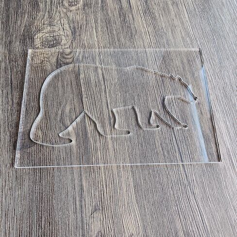 Grizzly Bear Router Template, Clear Acrylic Template, Woodworking Router Template in Saudi Arabia