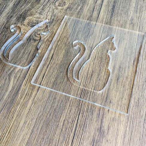 Cat Template, Clear Acrylic Template, Woodworking Router Template in Saudi Arabia