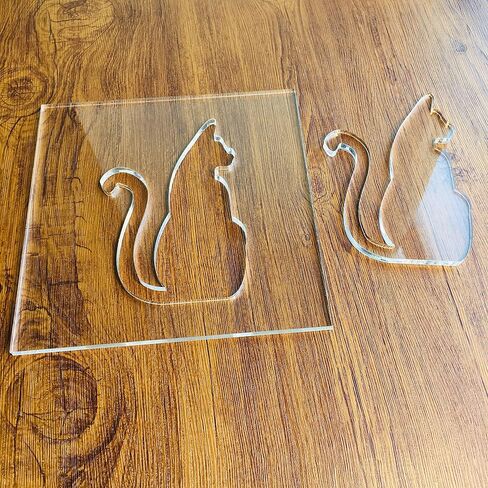 Cat Template, Clear Acrylic Template, Woodworking Router Template in Saudi Arabia