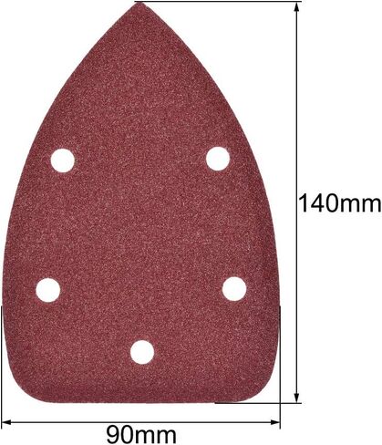 uxcell 20pcs Triangle Detail Sander Sandpaper Sanding Paper Sander Pads Sheet Assorted 5 Hole 120/150/180/240 Grits in Saudi Arabia