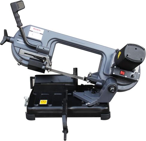 Kaka Industrial BS-85 المنشار الحزامي المحمول لقطع المعادن، 110V-60HZ-1PH منشار شريطي متغير السرعة، قطع بزاوية من 0-45 درجة، منشار شريطي للمقعد in Kuwait