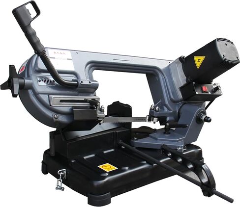 Kaka Industrial BS-85 المنشار الحزامي المحمول لقطع المعادن، 110V-60HZ-1PH منشار شريطي متغير السرعة، قطع بزاوية من 0-45 درجة، منشار شريطي للمقعد in Kuwait