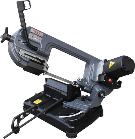 Kaka Industrial BS-85 المنشار الحزامي المحمول لقطع المعادن، 110V-60HZ-1PH منشار شريطي متغير السرعة، قطع بزاوية من 0-45 درجة، منشار شريطي للمقعد in Kuwait